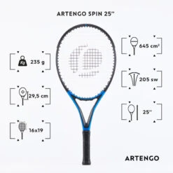 ARTENGO TR930 SPIN 25 JUNIOR 9 ARTENGO TR930 SPIN 25 JUNIOR -Balle Jeux Vêtements Magasin artengo tr930 spin 25 junior 2