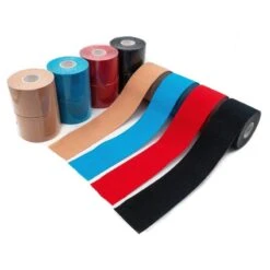 Axion Kinesiology Tapes Set De 12 Mélanges Rouge, Bleu, Noir, Beige