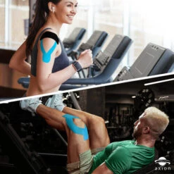 Axion Kinesiology Tapes Set De 3 Pièces - En Bleu, Beige, Noir -Balle Jeux Vêtements Magasin axion kinesiology tapes set de 3 pieces en bleu beige noir 3