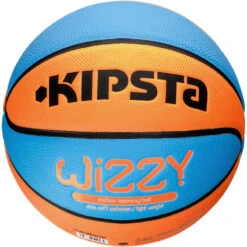 Ballon De Basket Enfant Wizzy Bleu Orange Taille 3. (Enfants De 4 à 6 Ans)