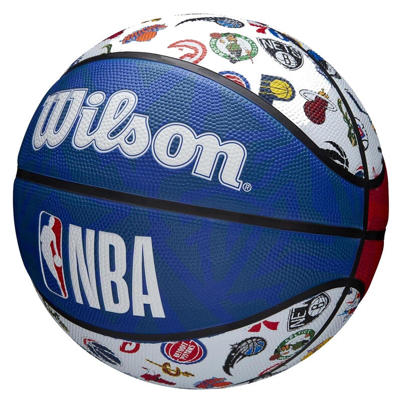 Ballon De Basketball NBA Taille 7 - Wilson Team Tribute S7 Bleu Blanc 4 Ballon De Basketball NBA Taille 7 - Wilson Team Tribute S7 Bleu Blanc – Image 4