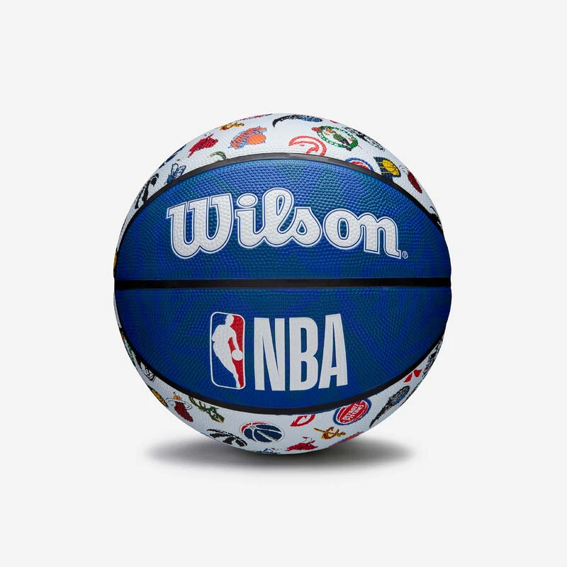Ballon De Basketball NBA Taille 7 - Wilson Team Tribute S7 Bleu Blanc 1 Ballon De Basketball NBA Taille 7 - Wilson Team Tribute S7 Bleu Blanc