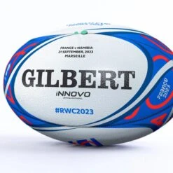Ballon De Rugby Gilbert Officiel Coupe Du Monde 2023 France - Namibie -Balle Jeux Vêtements Magasin ballon de rugby gilbert officiel coupe du monde 2023 france namibie 2