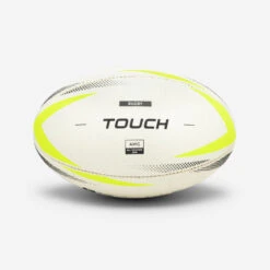 Ballon De Rugby Taille 4 - R500 Touch Wet Grip Blanc