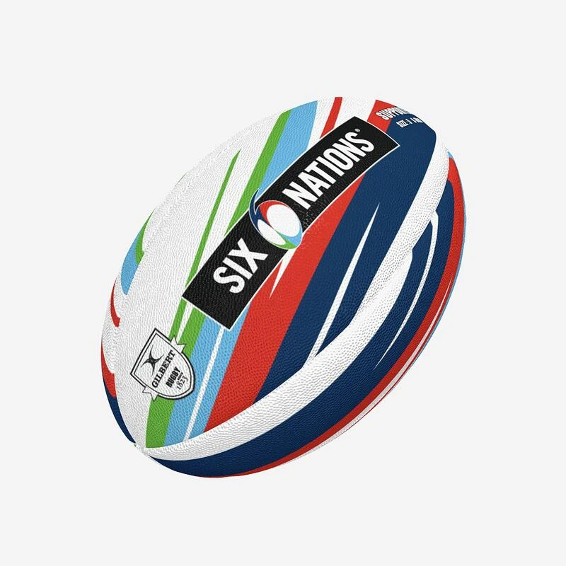 Ballon De Rugby Taille 5 - Ballon Gilbert VI Nations Multicolore 1 Ballon De Rugby Taille 5 - Ballon Gilbert VI Nations Multicolore