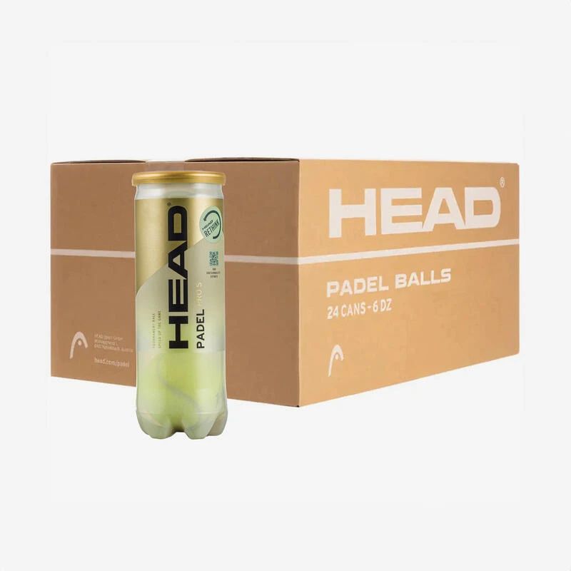 Carton 24 Tubes De 3 Balles De Padel Pressurisées- Head Pro S 1 Carton 24 Tubes De 3 Balles De Padel Pressurisées- Head Pro S