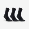 Artengo CHAUSSETTES DE SPORT HAUTES RS 160 NOIR LOT DE 3