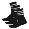 CHAUSSETTES HAUTES ADIDAS NOIRES TROIS BANDES NOIRES LOT DE 3