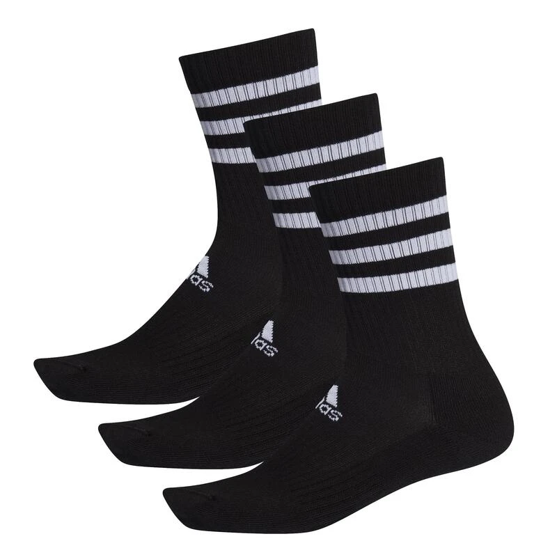 CHAUSSETTES HAUTES ADIDAS NOIRES TROIS BANDES NOIRES LOT DE 3 1 CHAUSSETTES HAUTES ADIDAS NOIRES TROIS BANDES NOIRES LOT DE 3