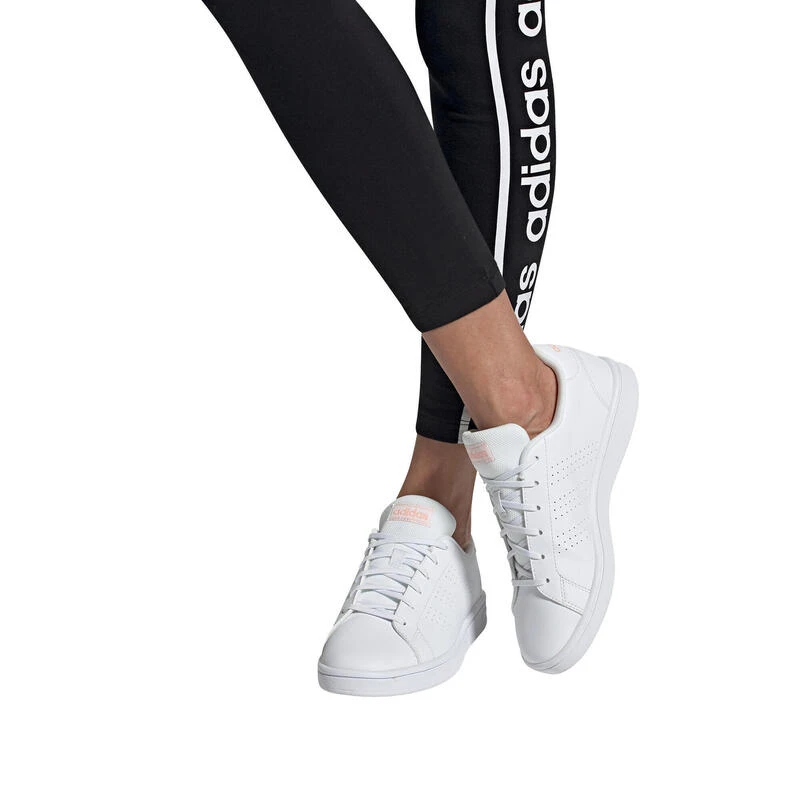 ADIDAS Chaussure Tennis Femme Advantage Base Blanche Rose 2 ADIDAS Chaussure Tennis Femme Advantage Base Blanche Rose – Image 2