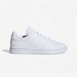 ADIDAS Chaussure Tennis Femme Advantage Base Blanche Rose