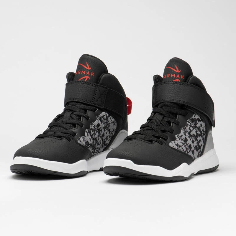 CHAUSSURES DE BASKETBALL ENFANT DEBUTANT - SE100 NOIR 2 CHAUSSURES DE BASKETBALL ENFANT DEBUTANT - SE100 NOIR – Image 2
