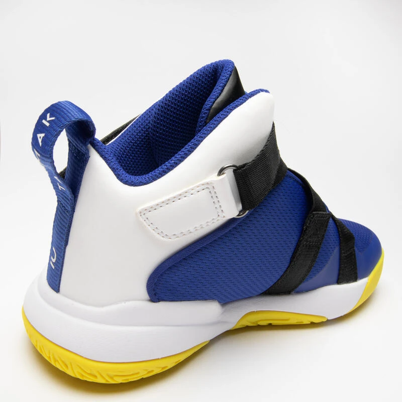 CHAUSSURES DE BASKETBALL ENFANT - EASY X BLEU JAUNE 5 CHAUSSURES DE BASKETBALL ENFANT - EASY X BLEU JAUNE – Image 5