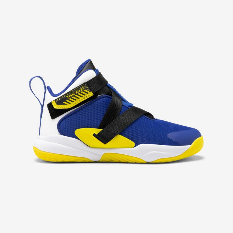 CHAUSSURES DE BASKETBALL ENFANT - EASY X BLEU JAUNE 1 CHAUSSURES DE BASKETBALL ENFANT - EASY X BLEU JAUNE