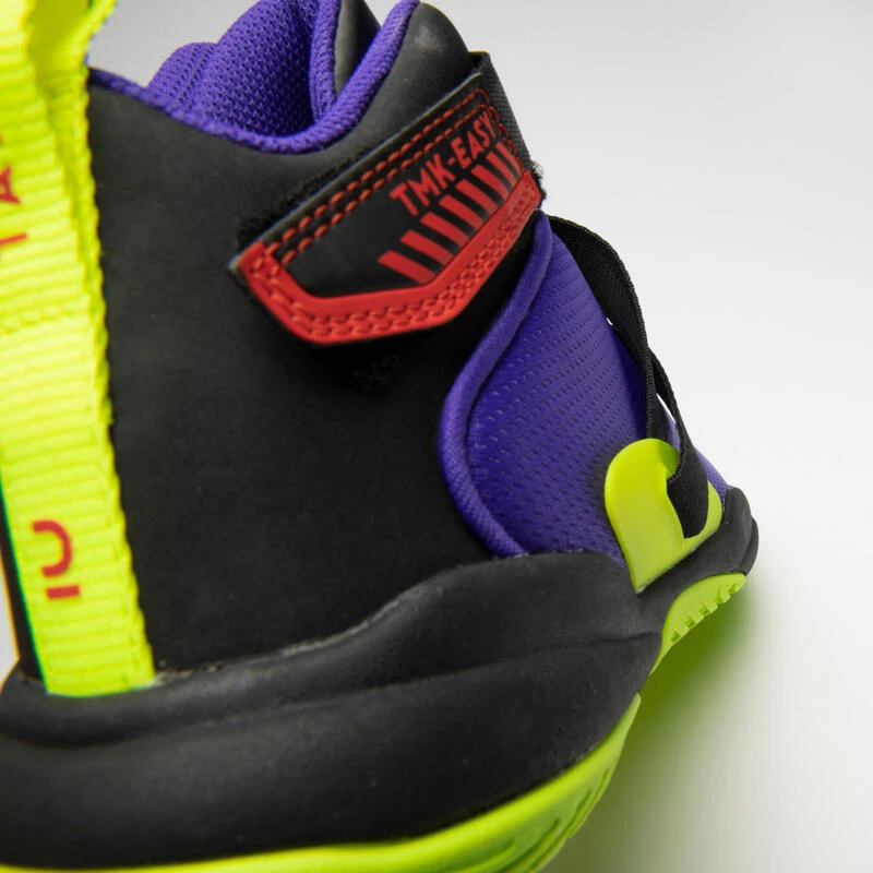 CHAUSSURES DE BASKETBALL ENFANT - EASY X VIOLET JAUNE 5 CHAUSSURES DE BASKETBALL ENFANT - EASY X VIOLET JAUNE – Image 5