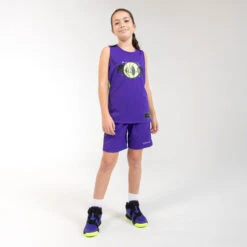 CHAUSSURES DE BASKETBALL ENFANT - EASY X VIOLET JAUNE 13 CHAUSSURES DE BASKETBALL ENFANT - EASY X VIOLET JAUNE -Balle Jeux Vêtements Magasin chaussures de basketball enfant easy x violet jaune 5