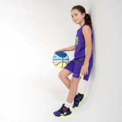 CHAUSSURES DE BASKETBALL ENFANT - EASY X VIOLET JAUNE 14 CHAUSSURES DE BASKETBALL ENFANT - EASY X VIOLET JAUNE -Balle Jeux Vêtements Magasin chaussures de basketball enfant easy x violet jaune 6