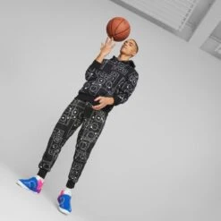 Chaussures De Basketball Homme - PUMA RISE NITRO Bleu Rose -Balle Jeux Vêtements Magasin chaussures de basketball homme puma rise nitro bleu rose 5