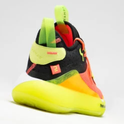 CHAUSSURES DE BASKETBALL HOMME/FEMME - SE500 MID ROSE JAUNE -Balle Jeux Vêtements Magasin chaussures de basketball hommefemme se500 mid rose jaune 4