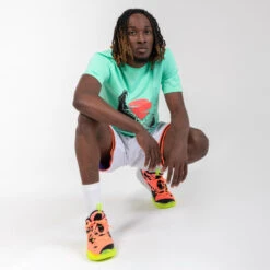 CHAUSSURES DE BASKETBALL HOMME/FEMME - SE500 MID ROSE JAUNE -Balle Jeux Vêtements Magasin chaussures de basketball hommefemme se500 mid rose jaune 7