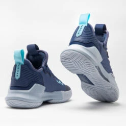 CHAUSSURES DE BASKETBALL TIGE BASSE HOMME/FEMME - FAST 500 MARINE BLEU CLAIR -Balle Jeux Vêtements Magasin chaussures de basketball tige basse hommefemme fast 500 marine bleu clair 2
