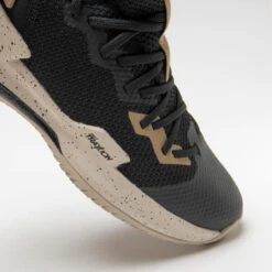 CHAUSSURES DE BASKETBALL TIGE BASSE HOMME/FEMME - FAST 500 NOIR BEIGE -Balle Jeux Vêtements Magasin chaussures de basketball tige basse hommefemme fast 500 noir beige 3