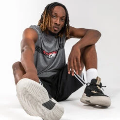 CHAUSSURES DE BASKETBALL TIGE BASSE HOMME/FEMME - FAST 500 NOIR BEIGE -Balle Jeux Vêtements Magasin chaussures de basketball tige basse hommefemme fast 500 noir beige 7