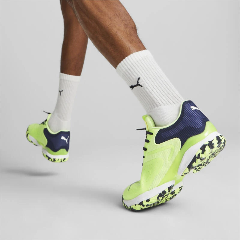 Chaussures De Padel SolarATTACKRCT PUMA Fast Yellow Navy White Blue 3 Chaussures De Padel SolarATTACKRCT PUMA Fast Yellow Navy White Blue – Image 3