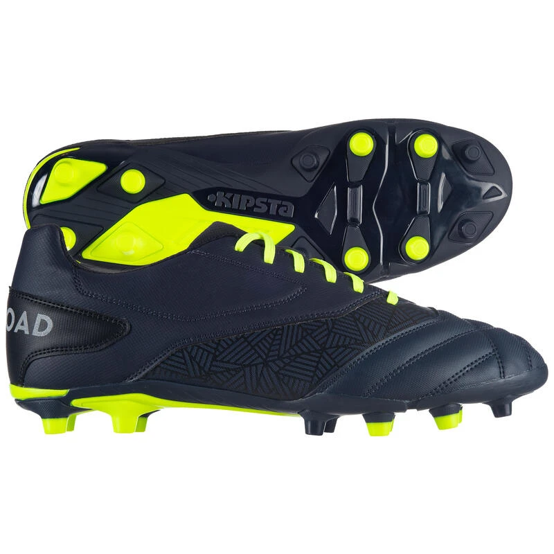 Chaussures De Rugby Moulée Terrains Secs Density R100 FG Bleue Jaune 2 Chaussures De Rugby Moulée Terrains Secs Density R100 FG Bleue Jaune – Image 2