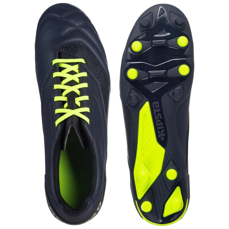 Chaussures De Rugby Moulée Terrains Secs Density R100 FG Bleue Jaune 3 Chaussures De Rugby Moulée Terrains Secs Density R100 FG Bleue Jaune – Image 3