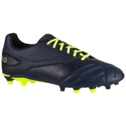 Chaussures De Rugby Moulée Terrains Secs Density R100 FG Bleue Jaune