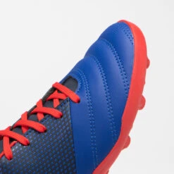 Chaussures De Rugby Moulées Terrain Sec Enfant - SKILL 100 FG Bleu Rouge -Balle Jeux Vêtements Magasin chaussures de rugby moulees terrain sec enfant skill 100 fg bleu rouge 4