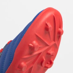 Chaussures De Rugby Moulées Terrain Sec Enfant - SKILL 100 FG Bleu Rouge -Balle Jeux Vêtements Magasin chaussures de rugby moulees terrain sec enfant skill 100 fg bleu rouge 5