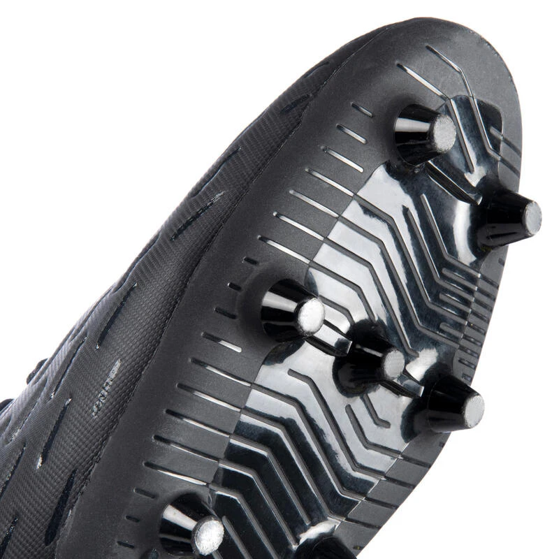 Chaussures De Rugby Moulées Terrain Sec Homme - RUGBY ADVANCE 500 FG Noir Gris 5 Chaussures De Rugby Moulées Terrain Sec Homme - RUGBY ADVANCE 500 FG Noir Gris – Image 5