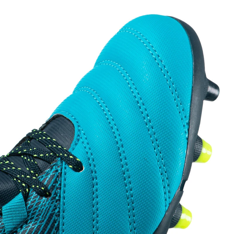 CHAUSSURES DE RUGBY MOULÉES TERRAIN SEC R500 ENFANT Bleu 5 CHAUSSURES DE RUGBY MOULÉES TERRAIN SEC R500 ENFANT Bleu – Image 5