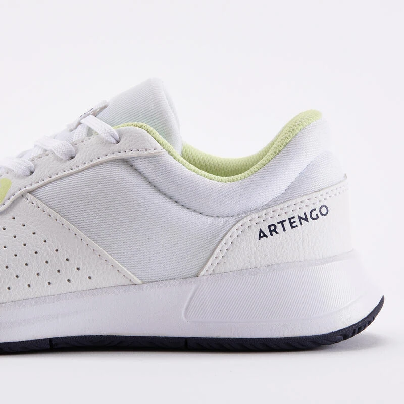 Artengo Chaussures De Tennis à Lacets Enfant - Essentiel Blanc Jaune 5 Artengo Chaussures De Tennis à Lacets Enfant - Essentiel Blanc Jaune – Image 5