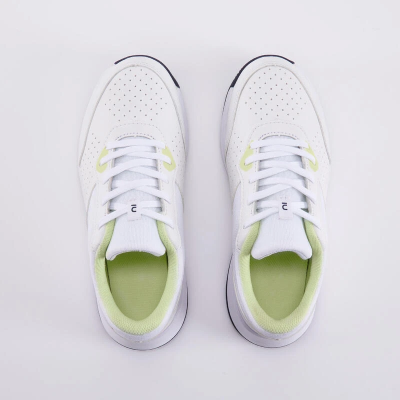Artengo Chaussures De Tennis à Lacets Enfant - Essentiel Blanc Jaune 6 Artengo Chaussures De Tennis à Lacets Enfant - Essentiel Blanc Jaune – Image 6