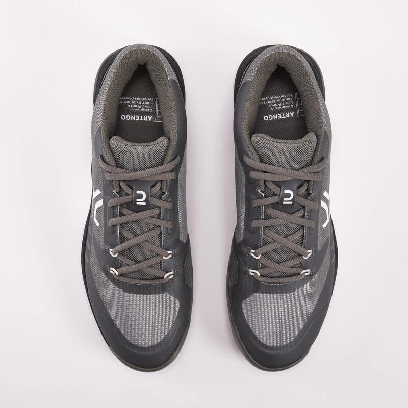 Chaussures De Tennis Homme Terre Battue- Artengo FAST Kaki Noir 6 Chaussures De Tennis Homme Terre Battue- Artengo FAST Kaki Noir – Image 6