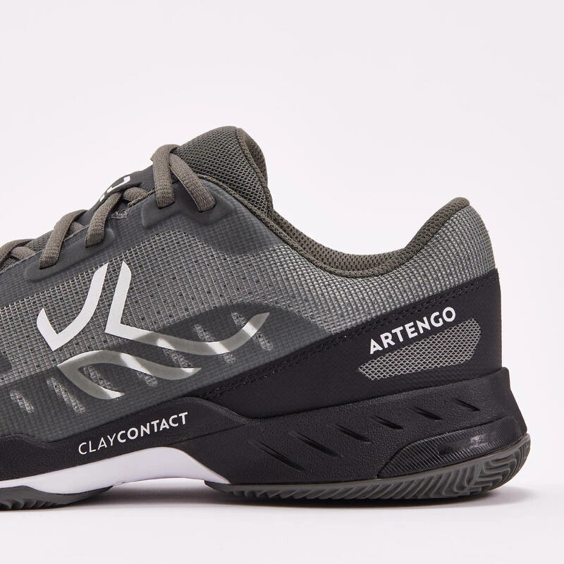 Chaussures De Tennis Homme Terre Battue- Artengo FAST Kaki Noir 8 Chaussures De Tennis Homme Terre Battue- Artengo FAST Kaki Noir – Image 8