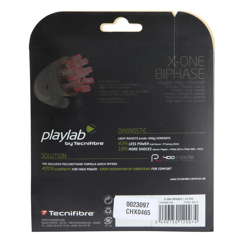 CORDAGE DE TENNIS TECNIFIBRE X-ONE BIPHASE 1,24 3 CORDAGE DE TENNIS TECNIFIBRE X-ONE BIPHASE 1,24 – Image 3