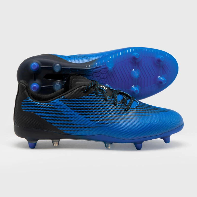 CRAMPONS DE RUGBY MOULÉES TERRAIN SEC HOMME/FEMME - SCORE R500 FG BLEU NOIR 2 CRAMPONS DE RUGBY MOULÉES TERRAIN SEC HOMME/FEMME - SCORE R500 FG BLEU NOIR – Image 2