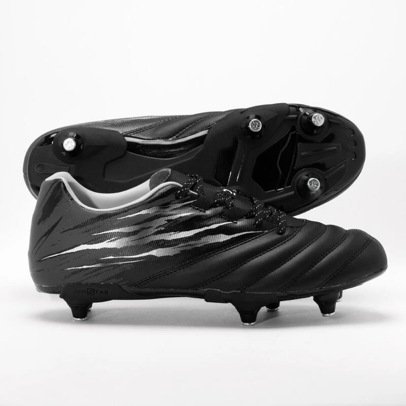 Crampons De Rugby Vissés Enfant - SKILL R500 JUNIOR SG Noir Motif 6 Crampons De Rugby Vissés Enfant - SKILL R500 JUNIOR SG Noir Motif – Image 6