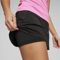Jupe De Padel Individual PUMA Black Poison Pink -Balle Jeux Vêtements Magasin jupe de padel individual puma black poison pink 4