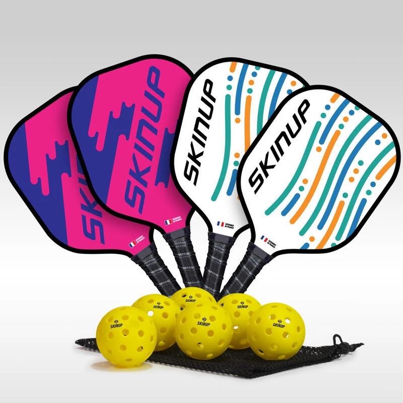 Kit Pickleball : 4 Raquettes Kids+ Avec 6 Balles 1 Kit Pickleball : 4 Raquettes Kids+ Avec 6 Balles