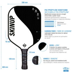 Lot 2 Raquettes Pickleball Yin Yang Bleu/blanc, 2 Balles Et Une Housse -Balle Jeux Vêtements Magasin lot 2 raquettes pickleball yin yang bleublanc 2 balles et une housse 4