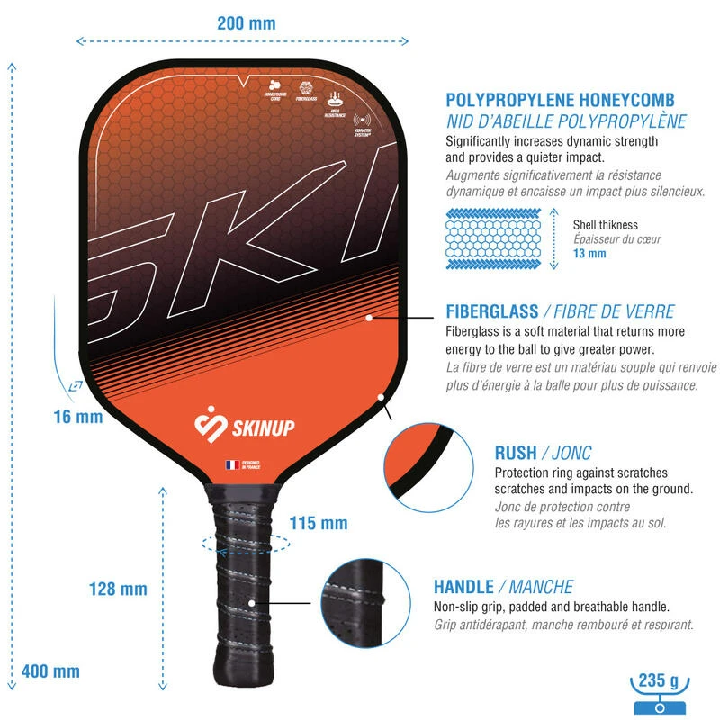 Lot 4 Raquettes Pickleball Smart & Fun, 2 Balles Et Filet 5 Lot 4 Raquettes Pickleball Smart & Fun, 2 Balles Et Filet – Image 5