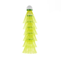Lot De 6 Volants De Badminton En Plastique PSC 100 Medium - Jaune -Balle Jeux Vêtements Magasin lot de 6 volants de badminton en plastique psc 100 medium jaune 6