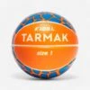 Mini Ballon De Basketball En Mousse Taille 1 Enfant - K100 Orange Bleu