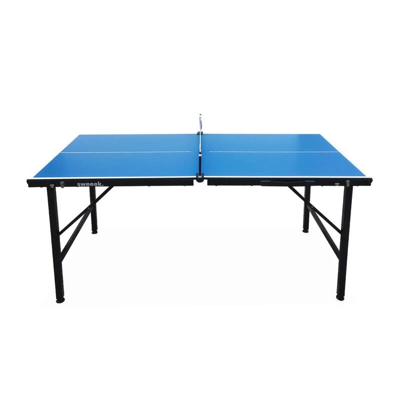 Mini Table De Ping Pong Pliable 150x75cm INDOOR Bleue, Avec 2 Raquettes Et 3 3 Mini Table De Ping Pong Pliable 150x75cm INDOOR Bleue, Avec 2 Raquettes Et 3 – Image 3