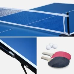 Mini Table De Ping Pong Pliable 150x75cm INDOOR Bleue, Avec 2 Raquettes Et 3 9 Mini Table De Ping Pong Pliable 150x75cm INDOOR Bleue, Avec 2 Raquettes Et 3 -Balle Jeux Vêtements Magasin mini table de ping pong pliable 150x75cm indoor bleue avec 2 raquettes et 3 4